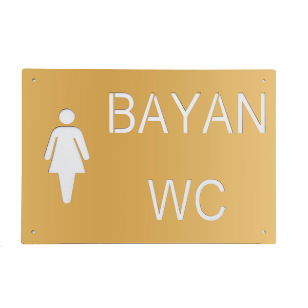 Kadın WC Tabelası Gold