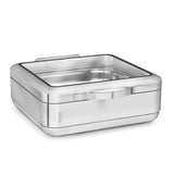 Chafing Dish GN 2/3 Camlı  Hidrolik Kapak (İndüksiyon Ocaklara Uygundur)