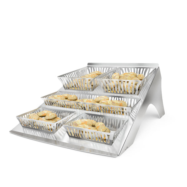 Merdiven Sea Ekmek Standı Mat 3 Kat 5 Sepetli