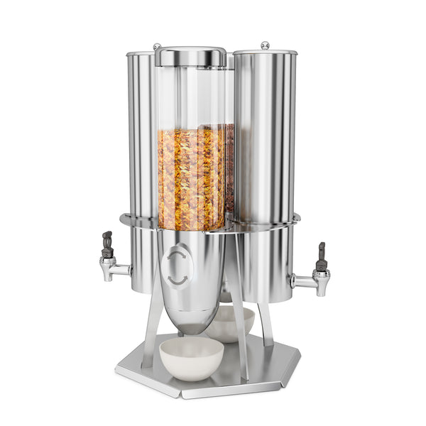 Corn Flakes Dispenser  ve Sütlük Hazneli Döner Mekanizmalı Dörtlü